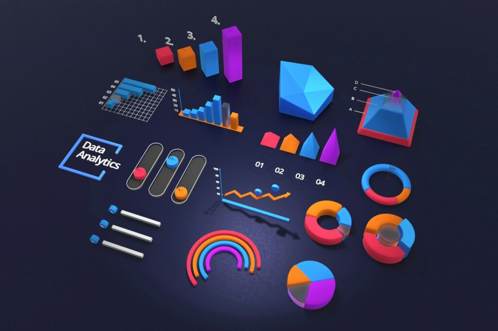 Illustration showing various things that can be done with data